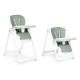 Highchair feeding chair height adjustable eco-leather straps double tray green ECOTOYS Highchair feeding chair height adjustable eco-leather straps double tray green ECOTOYS