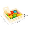 Wooden vegetables and fruits for cutting wooden box + 17 elements