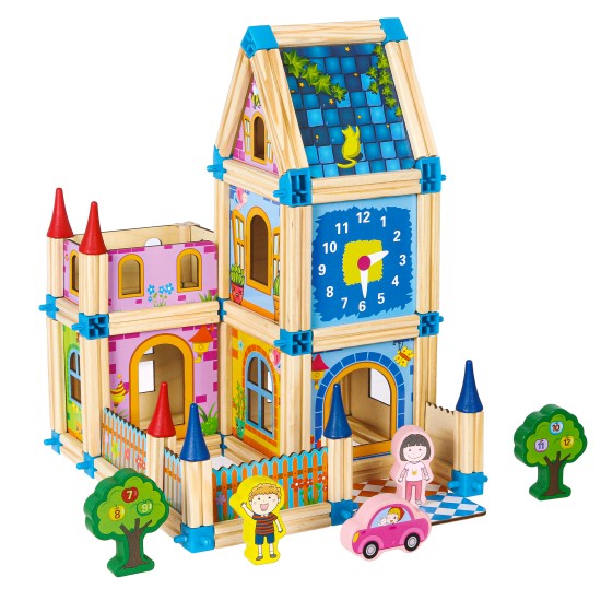 Wooden construction blocks building a house 6in1 ECOTOYS Wooden construction blocks building a house 6in1 ECOTOYS