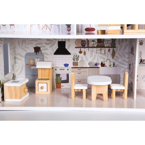 Dollhouse with furniture Residence Emma ECOTOYS Dollhouse with furniture Residence Emma ECOTOYS