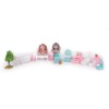 Dollhouse foldable furniture 2 dolls + LED lamps