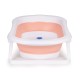 Baby bathtub Folding tourist bathtub with drain Ecotoys pink