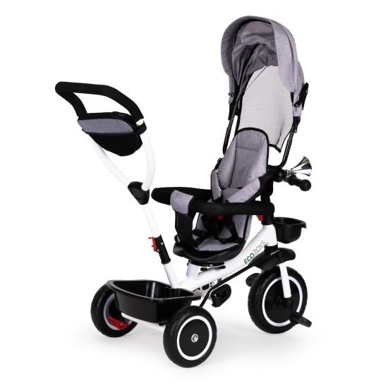 Tricycle with rotating seat 360 ECOTOYS, gray Tricycle with rotating seat 360 ECOTOYS, gray
