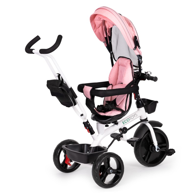Tricycle stroller 360* swivel seat Pink