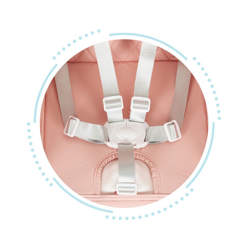 3-in-1 foldable childrens feeding chair ECOTOYS pink