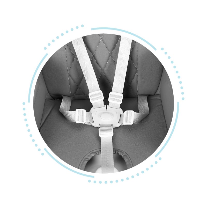 3-in-1 foldable childrens feeding chair ECOTOYS gray