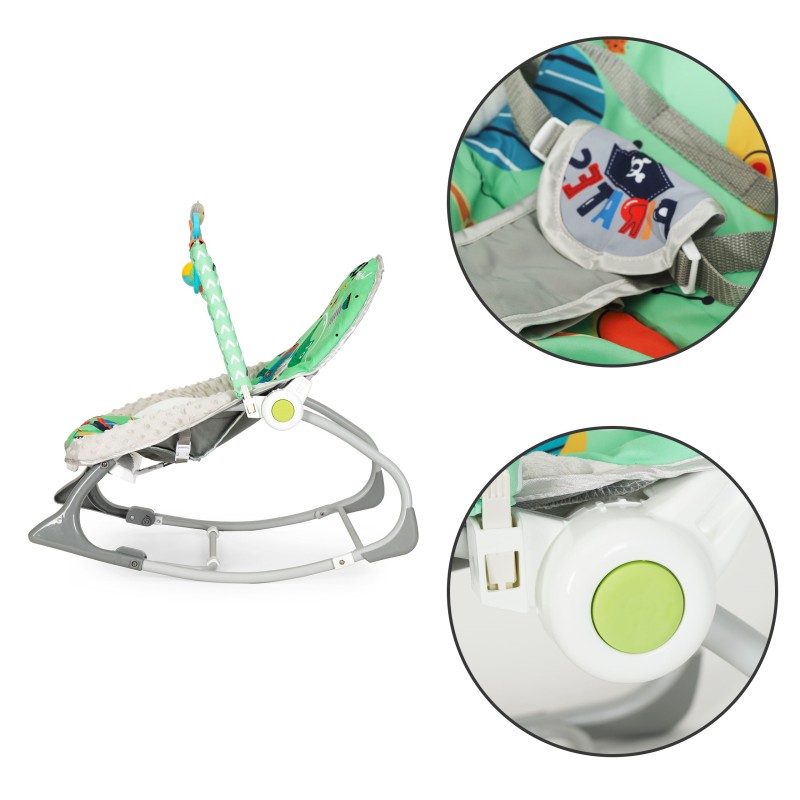 Ρηλάξ Μωρού 2-σε-1 με Δόνηση, Ήχους και Παιχνίδια - ECOTOYS