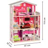 Large wooden dollhouse with an elevator - Malibu Residence ECOTOYS