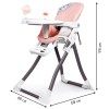 Reindeer foldable feeding chair pink ECOTOYS