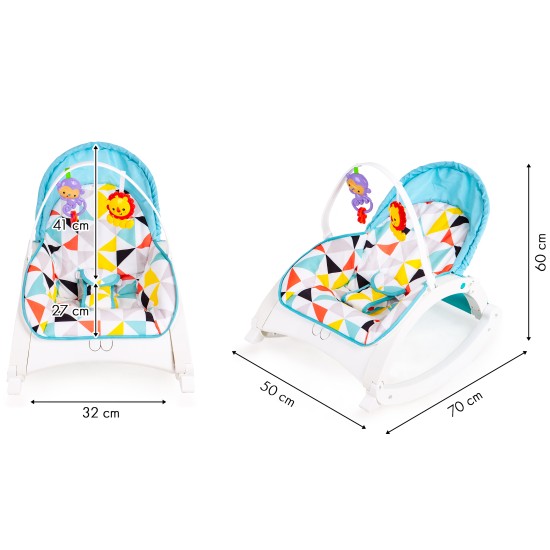 Rocking chair 2in1 vibration + toys ECOTOYS Rocking chair 2in1 vibration + toys ECOTOYS