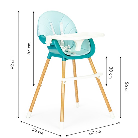 2in1 feeding chair ECOTOYS blue 2in1 feeding chair ECOTOYS blue