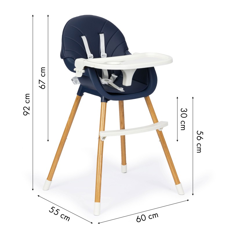 2in1 feeding chair ECOTOYS dark blue