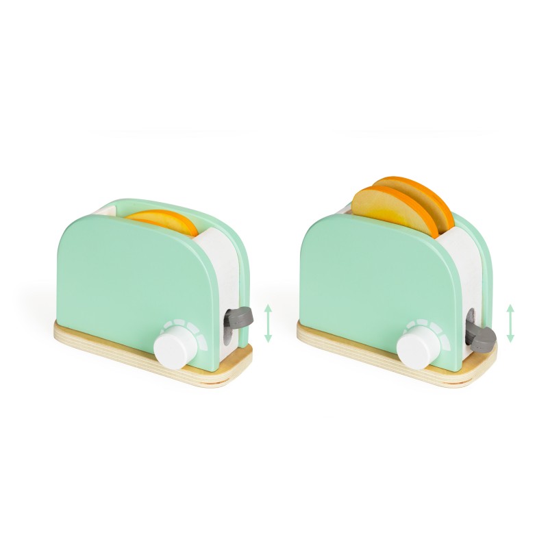 Wooden toaster with accessories 11 elements