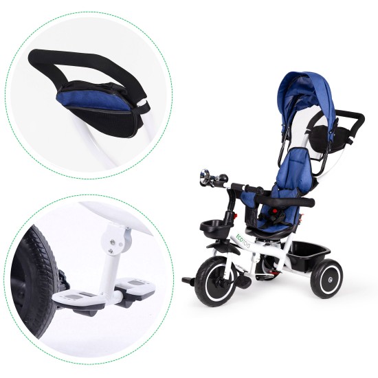 Tricycle with rotating seat 360 ECOTOYS blue Tricycle with rotating seat 360 ECOTOYS blue