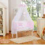 Σετ Βρεφικού Δωματίου: Κούνια Μωρού + Στρώμα+ Προίκα Μωρού - Little Princess pink