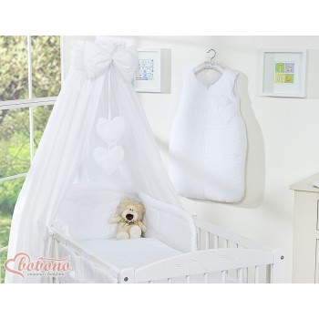 Κουνουπιέρα Υφασμάτινη - Hanging Hearts white