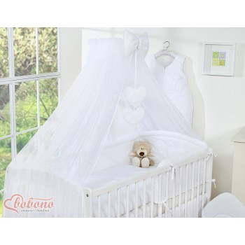 Κουνουπιέρα από chiffon- Hanging Hearts white