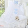 Mosquito-net made of chiffon- Hanging Hearts white