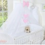 Mosquito-net made of chiffon- Hanging Hearts white