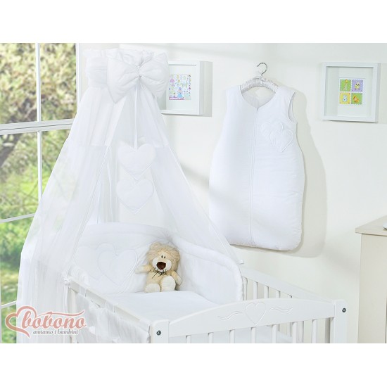 Κουνουπιέρα από Chiffon - Hanging Hearts white