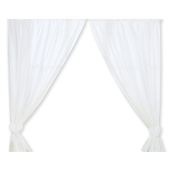 Curtains for baby room- Hanging Hearts white