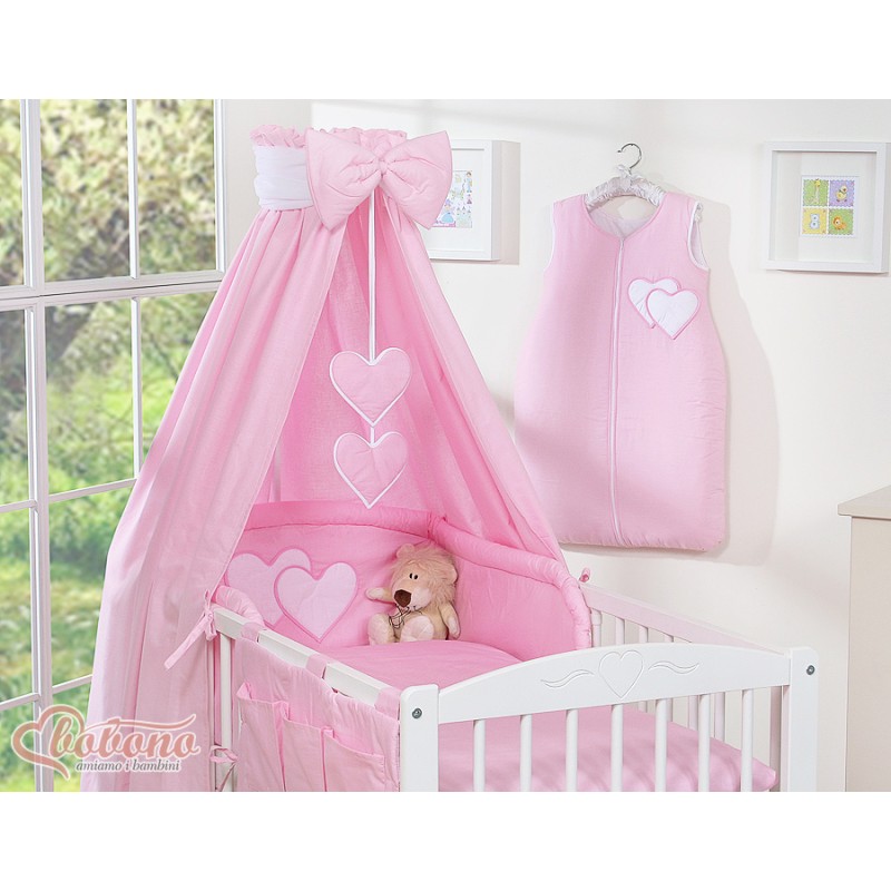 Κουνουπιέρα Υφασμάτινη - Hanging Hearts pink