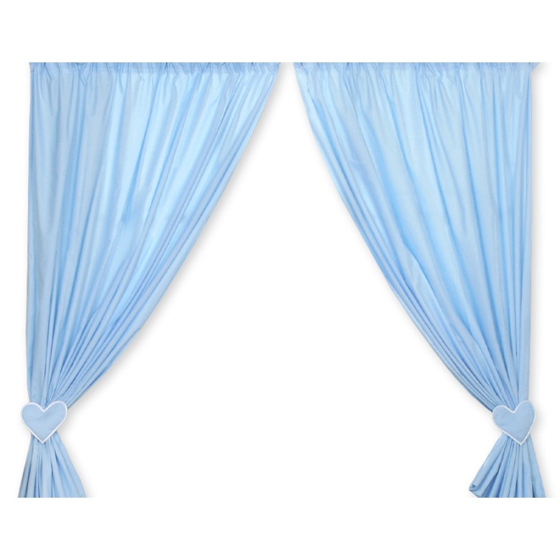 Curtains for baby room- Hanging Hearts blue
