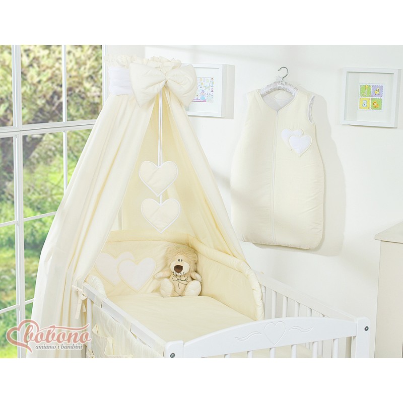 Κουνουπιέρα Υφασμάτινη - Hanging Hearts cream