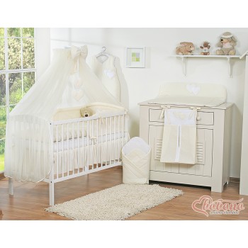 Κουνουπιέρα από chiffon - Hanging Hearts cream