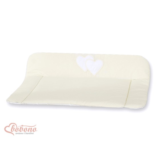 Soft changing mat- Hanging Hearts cream Soft changing mat- Hanging Hearts cream