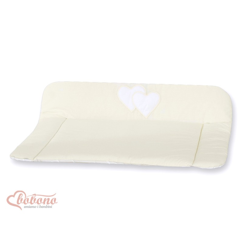 Soft changing mat- Hanging Hearts cream