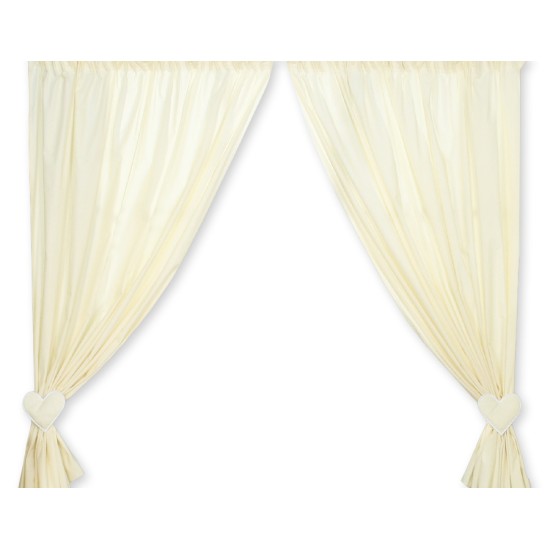Curtains for baby room- Hanging Hearts cream