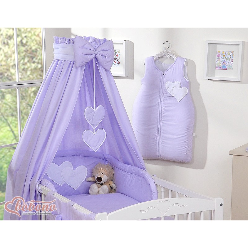 Κουνουπιέρα Υφασμάτινη- Hanging Hearts lilac