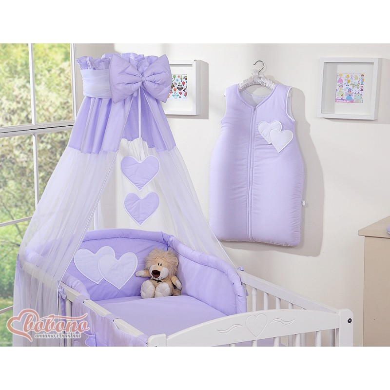 Κουνουπιέρα από Chiffon- Hanging Hearts lilac