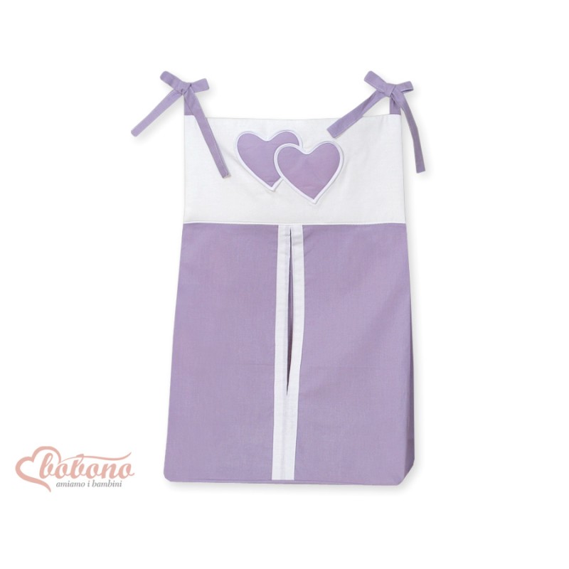 Diaper bag- Hanging Hearts lilac