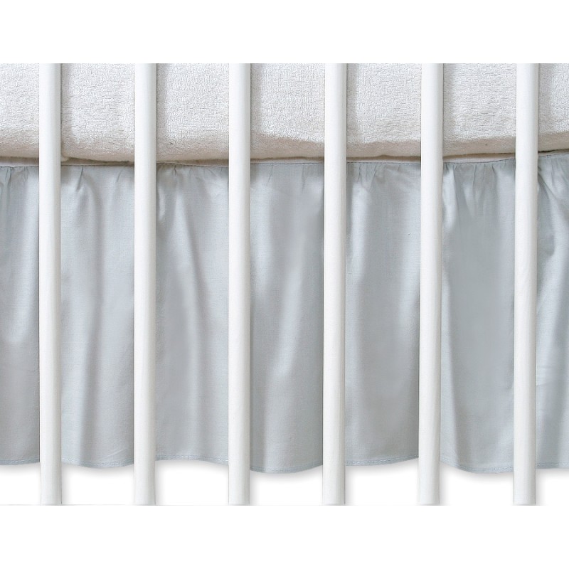 Dust Ruffle-Masking flounce 140x70cm- Hanging Hearts grey