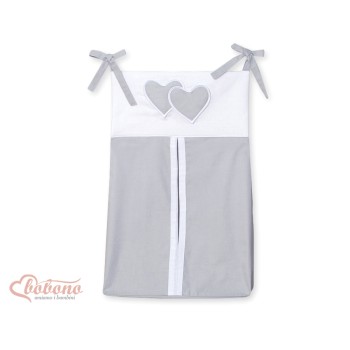 Diaper bag- Hanging Hearts grey