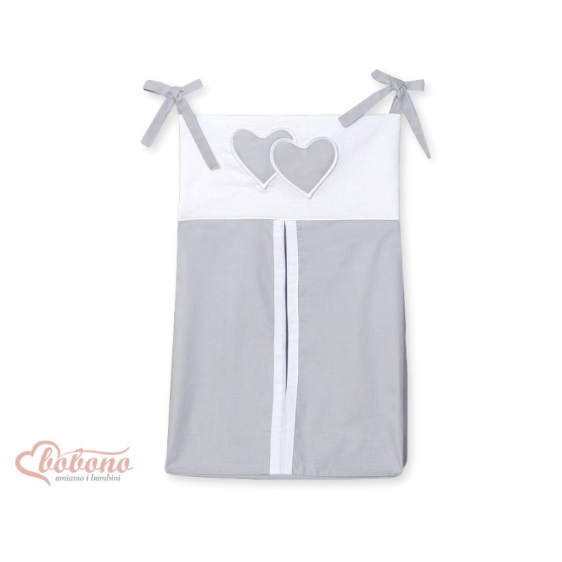 Diaper bag- Hanging Hearts grey