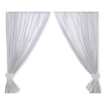 Curtains for baby room- Hanging Hearts gray