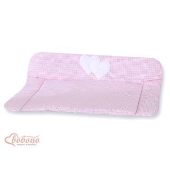 Soft changing mat- Hanging Hearts pink checkered
