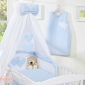 Κουνουπιέρα Υφασμάτινη - Hanging Hearts blue checkered