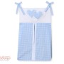 Diaper bag- Hanging Hearts blue checkered
