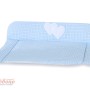 Soft changing mat- Hanging Hearts blue checkered