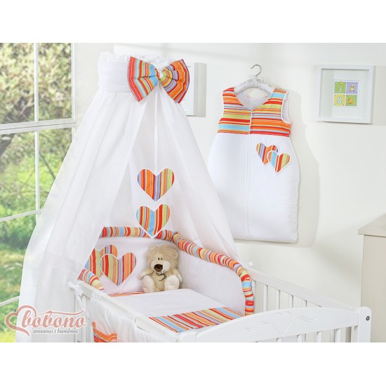 Κουνουπιέρα Υφασμάτινη - Hanging Hearts orange strips Κουνουπιέρα Υφασμάτινη - Hanging Hearts orange strips