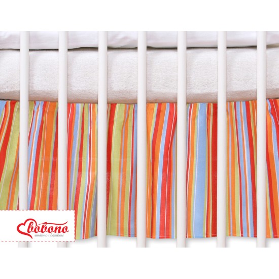 Dust Ruffle-Masking flounce 140x70cm- Hanging Hearts ornage strips