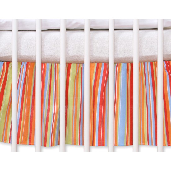 Dust Ruffle-Masking flounce 120x60cm- Hanging Hearts orange strips Dust Ruffle-Masking flounce 120x60cm- Hanging Hearts orange strips