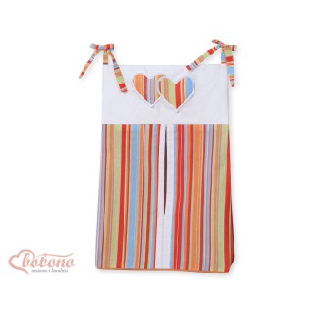 Diaper bag- Hanging Hearts orange strips