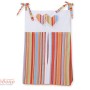 Diaper bag- Hanging Hearts orange strips