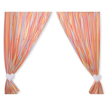 Curtains for baby room- Hanging Hearts orange strips