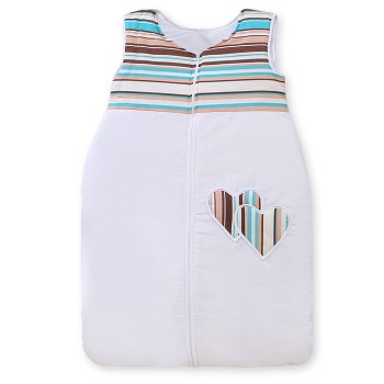 Sleeping bag- Hanging hearts brown strips